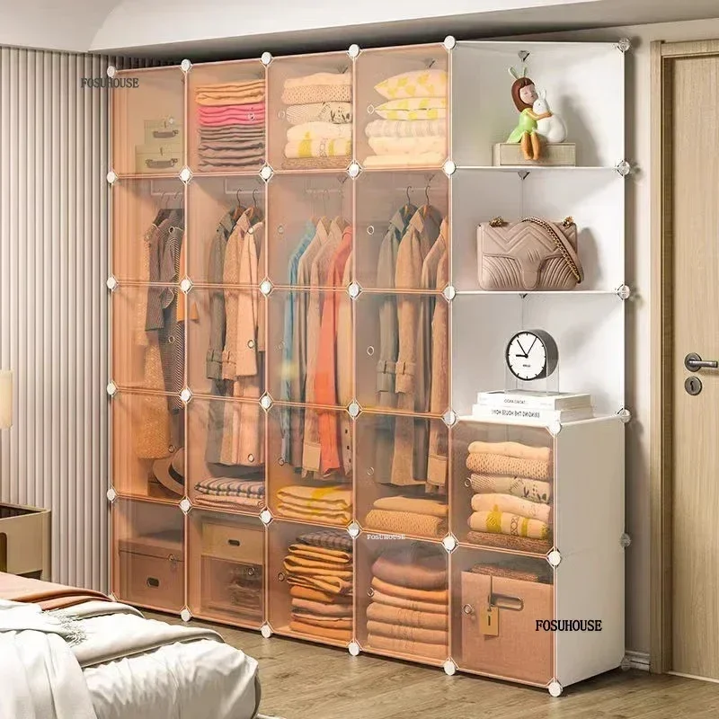 Nordic Simple Wardrobe Rental Room Dressing Room Assembly Closet for Clothes Minimalist Home Storage Wardrobes Bedroom Furniture