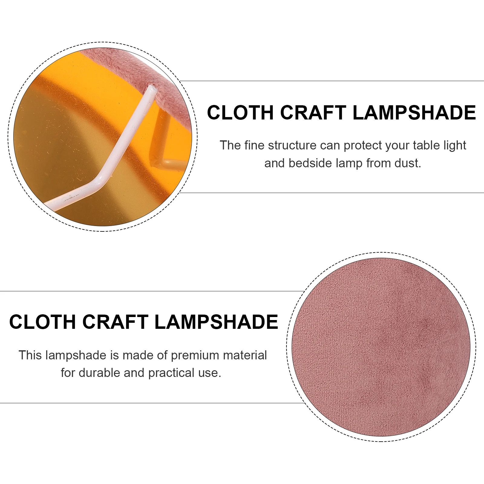 

Stylish Gold Home Lampshade Soft Fabric Table Light Cover Artistic Light Accessory Bright Room Ambiance