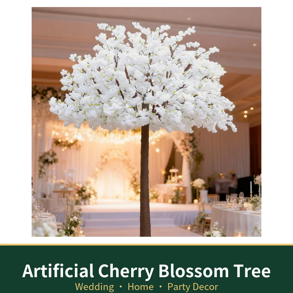 Lifelike White simulated cherry blossom tree wedding, Wedding Decor Supplies