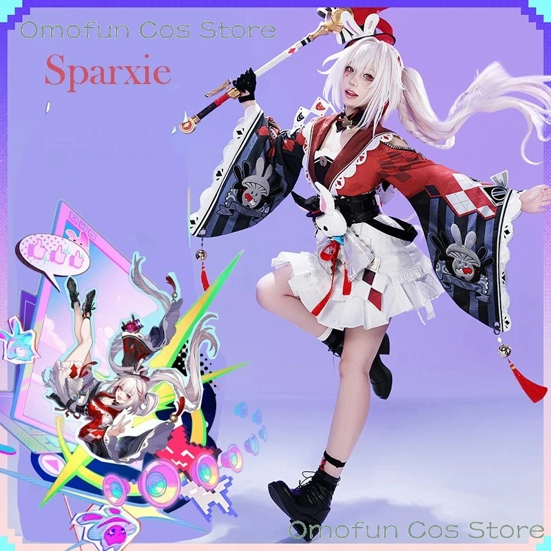 

ABC123Honkai Star Rail Sparxie Cosplay Costumes No. 1 Planarcadia Wig Women Queen of Arcadia Halloween Expo 2026 NEW H3;b,6/k'5;