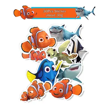 Dekorace na narozeninovou párty s motivem Hledá se Nemo, ozdoby na dort, balónky, víry k narozeninám, samolepky, dětské párty potřeby, dekorace 10 nejlepší prodej Narozeninové dekorace Nemo - №2