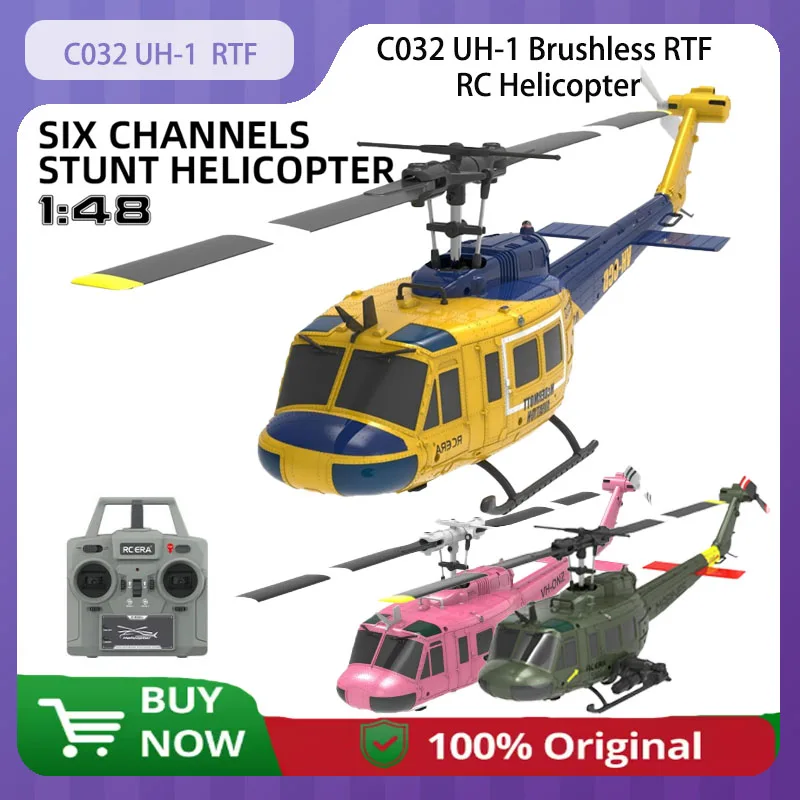 

UH-1 C032 RC Самолеты 2,4G rC Шестиканальный шестиосевой гироскоп Модель самолета с переворачиванием на один клик TOFЛазерный радар Бесщеточная машина RTF