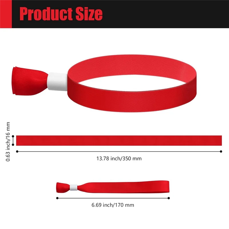 A29F-100 Pcs Cloth Event Wristbands, Colored Wrist Bands For Events, For Lightweight Concert Wrist Strap