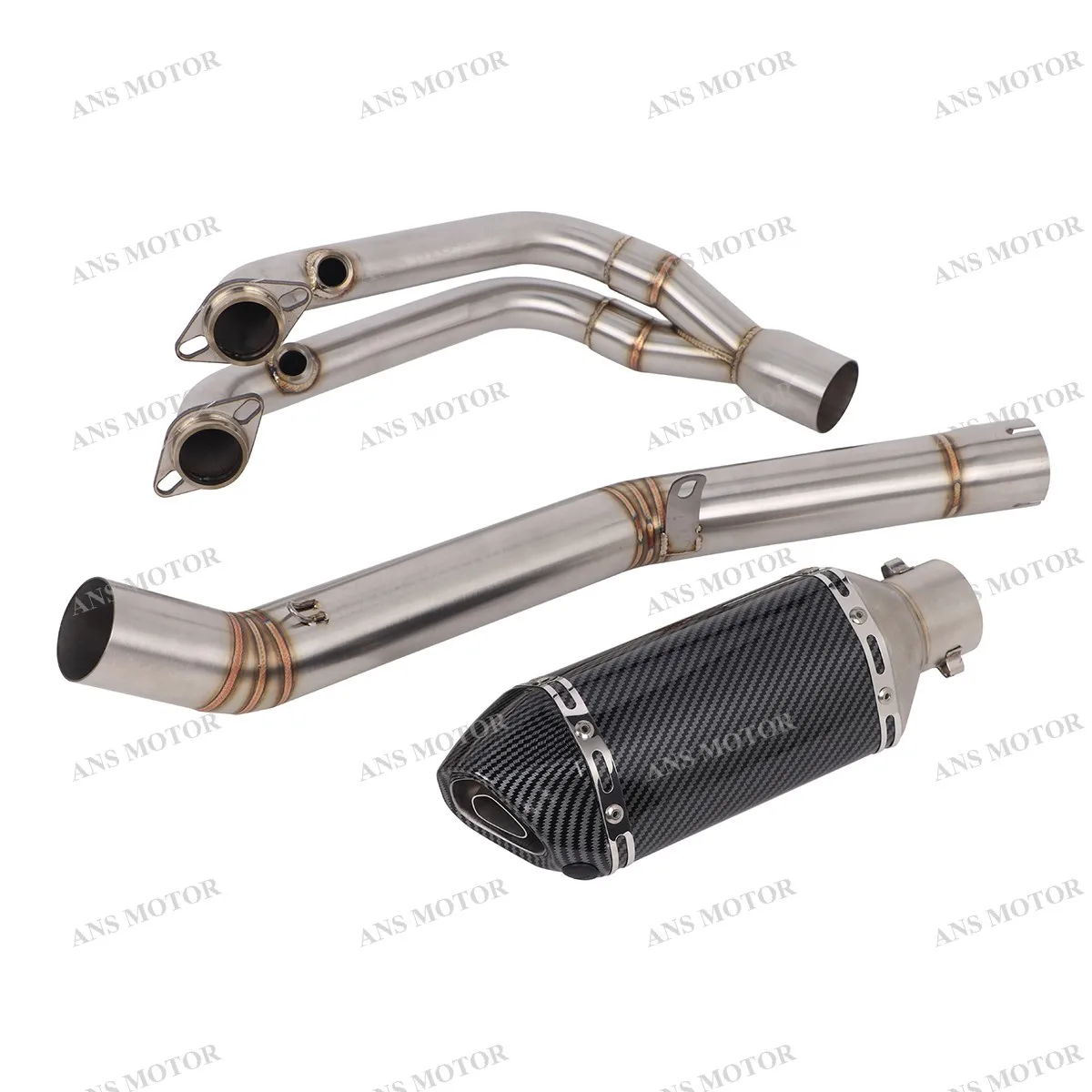 Für CFMOTO 450SR 450SS 450NK 2022-2024 Motorradauspuff Komplettsystem Edelstahl Slip On Escape Schalldämpfer 450SS Exhuast