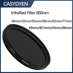 Infrared IR Filter 850nm IR Filter 49mm/46mm/52mm/55mm/58mm/62mm/77mm/86mm For SLR DSLR Camera Lens