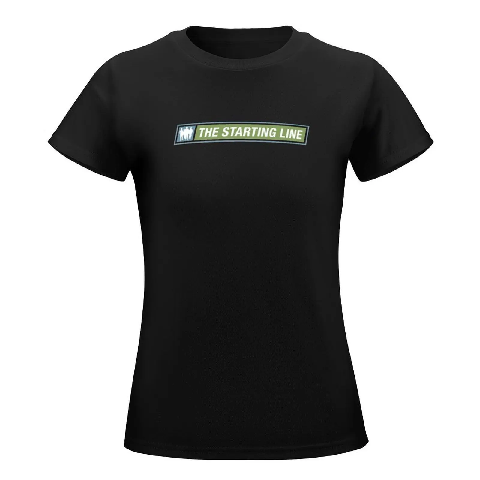 Het Startlijnlogo (Transparante Achtergrond) T-Shirt Met Dierenprint Voor Meisjes Plus Size Tops Katoenen T-Shirts Vrouwen