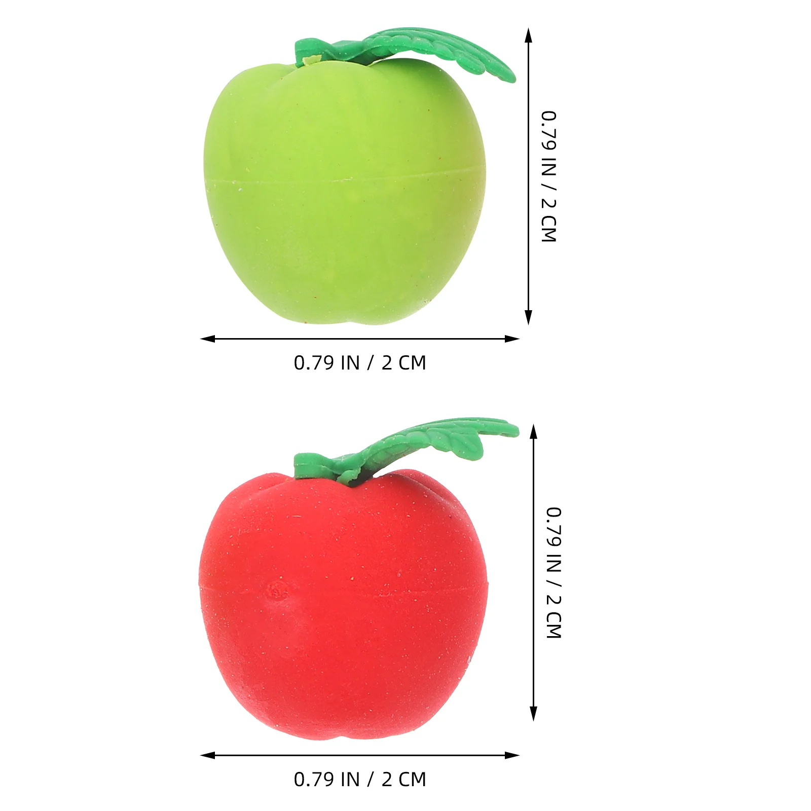 36 قطعة من محايات التفاح على شكل فاكهة واقعية، ملحقات مكافأة المدرسة الناعمة، جوائز الفصول الدراسية، لوازم القرطاسية المدرسية