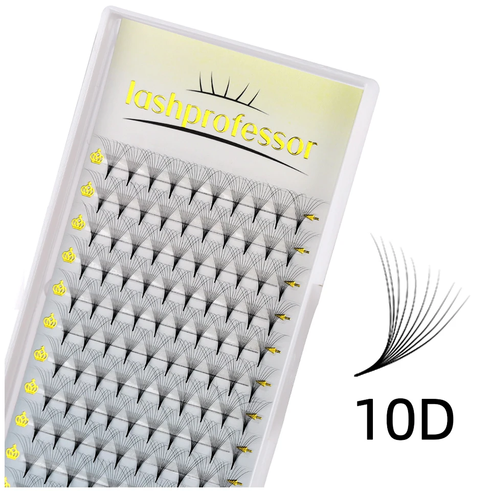 

Sharp Narrow Stem Premade Fans Eyelash Extensions 3D-16D Thin Pointy Base Russian Fans 120/320 Fans Ready Volume Faux Mink Clia