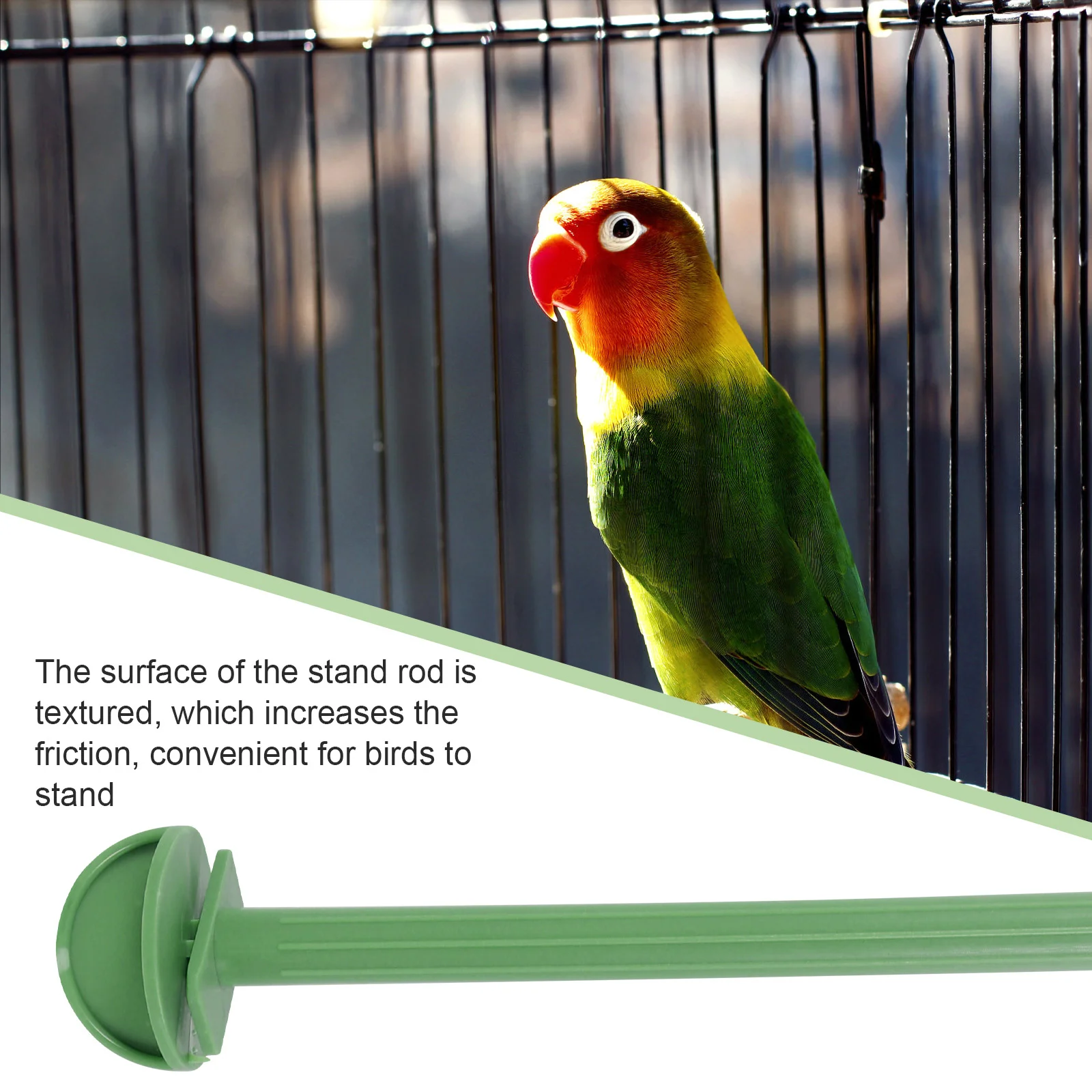 20pcs Bird Cage Standing Rods Plastic Parrot Standing Sticks Bird Standing Rods