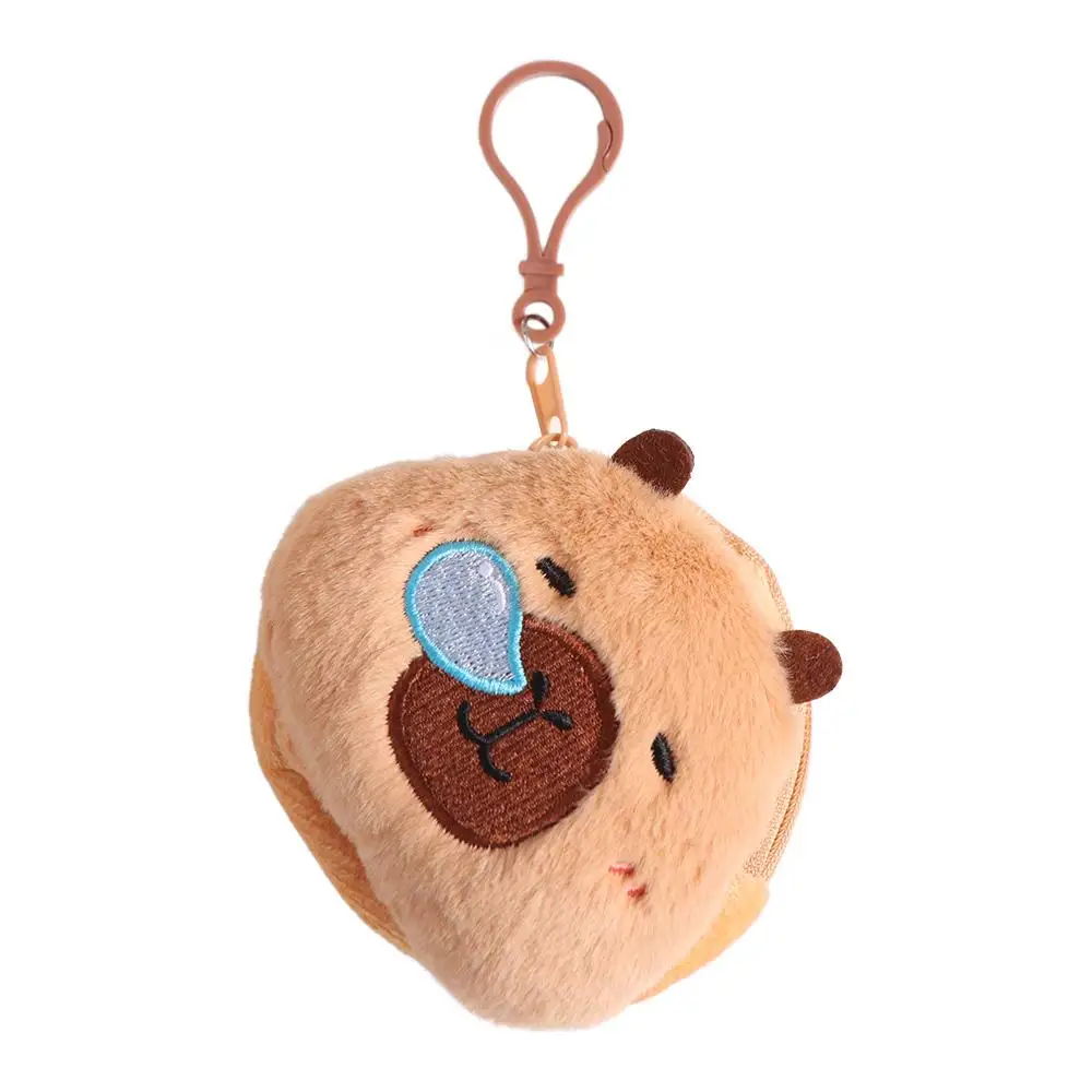 Zipper Capybara Coin Purse Wallet Bag Pendant Money Bag Capybara Plush Purse Bag Protective Case Coin Pouch