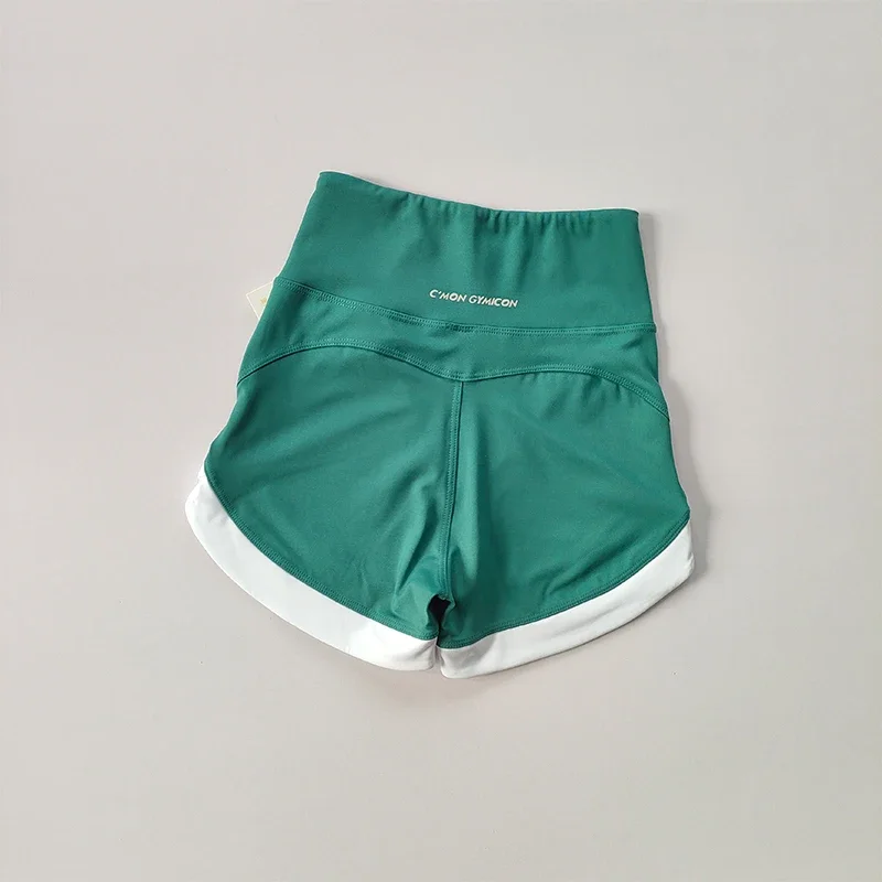 Hochgeschnittene, hüftformende Sportshorts für Damen im Sommer, im Pure-Lust-Stil, sexy, eng anliegend, dünne, lässige Yoga-Hosen für attraktive Mädchen. – Detail 4