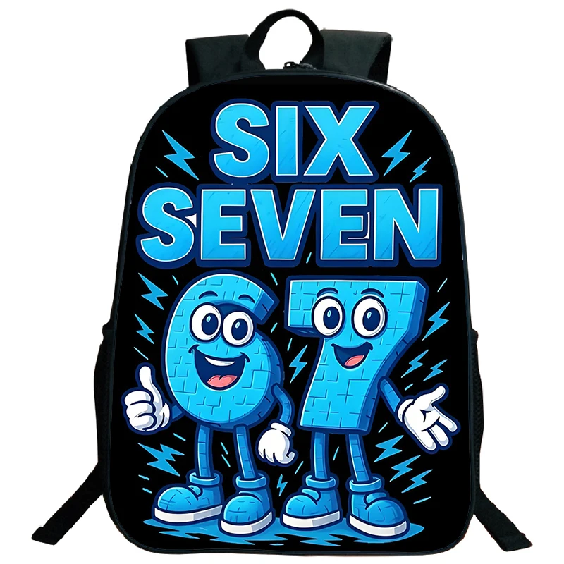 

Новый рюкзак с принтом «67 Six Seven» для мальчиков и девочек, подарок, школьный ранец с мультяшным дизайном для студентов
