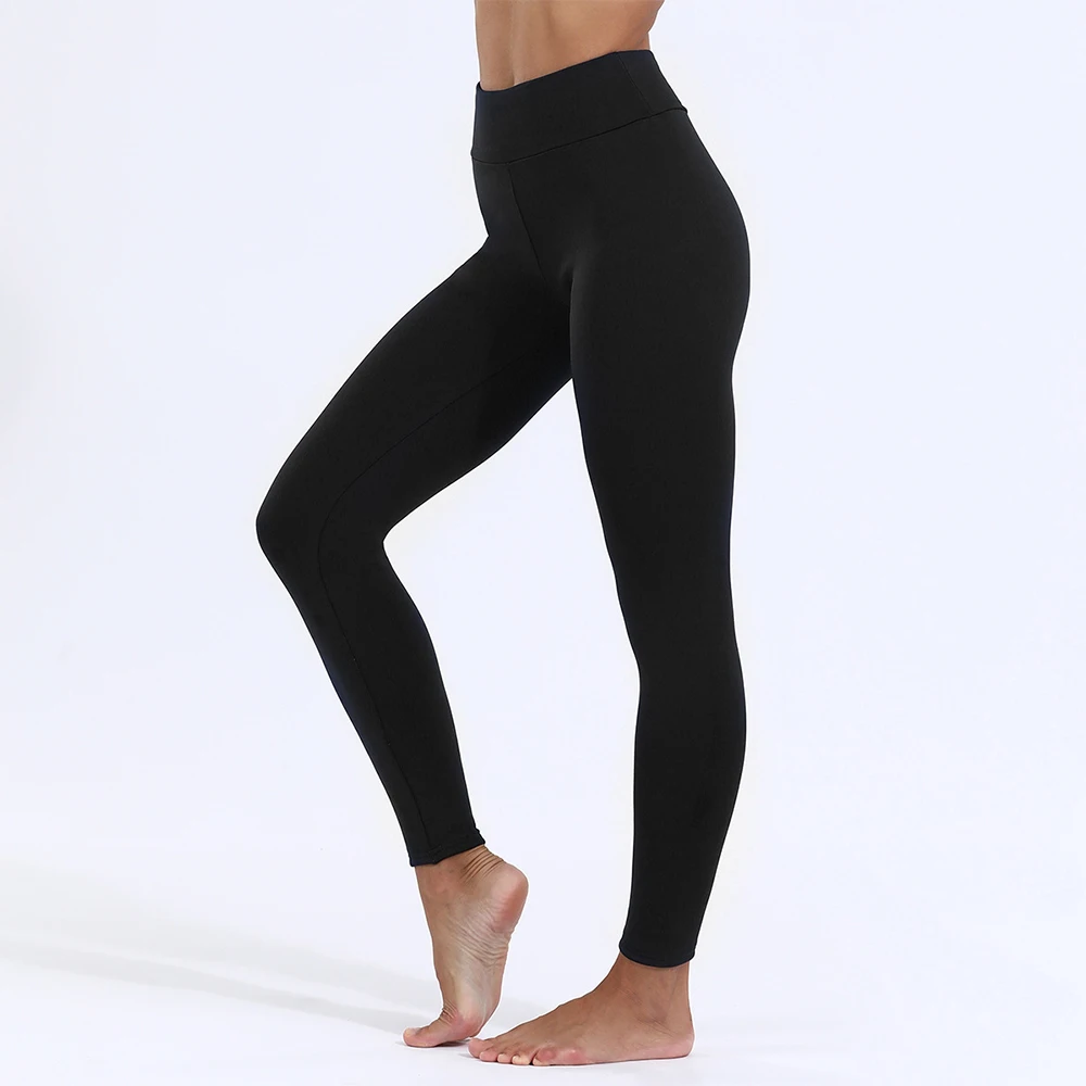 Mia Muse Leggings da yoga per tutte le stagioni da donna, vestibilità slim, tinta unita, a vita alta, alla caviglia, leggings sportivi da yoga