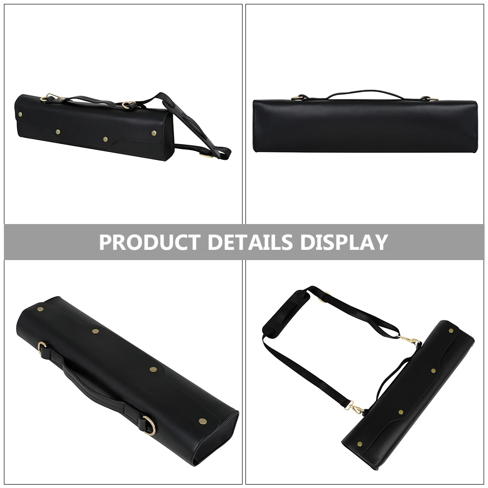 

Tote Bag Handheld Flute Container Case Thickened Package Black Shoulder Handbag Holder Portable Carrying