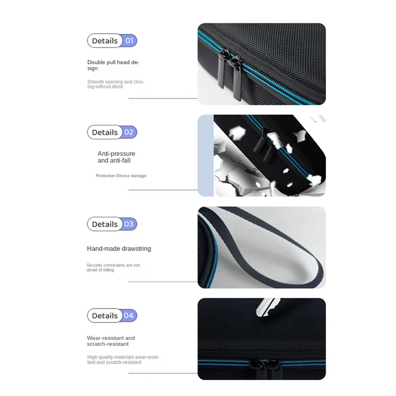 1 Piece Protective Case Anti-Stress Shockproof Case With Storage Mesh Bag Fit For Insta360 Flow AI-Powered Phone Stabilizer