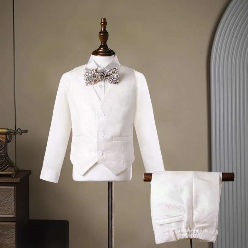 Baby Jungen Anzug Kinder Klavier Leistung Abendkleid Blazer Sets Jungen Anzüge Für Hochzeiten Traje De Niño Para Bautizo A4792 – Detail 4