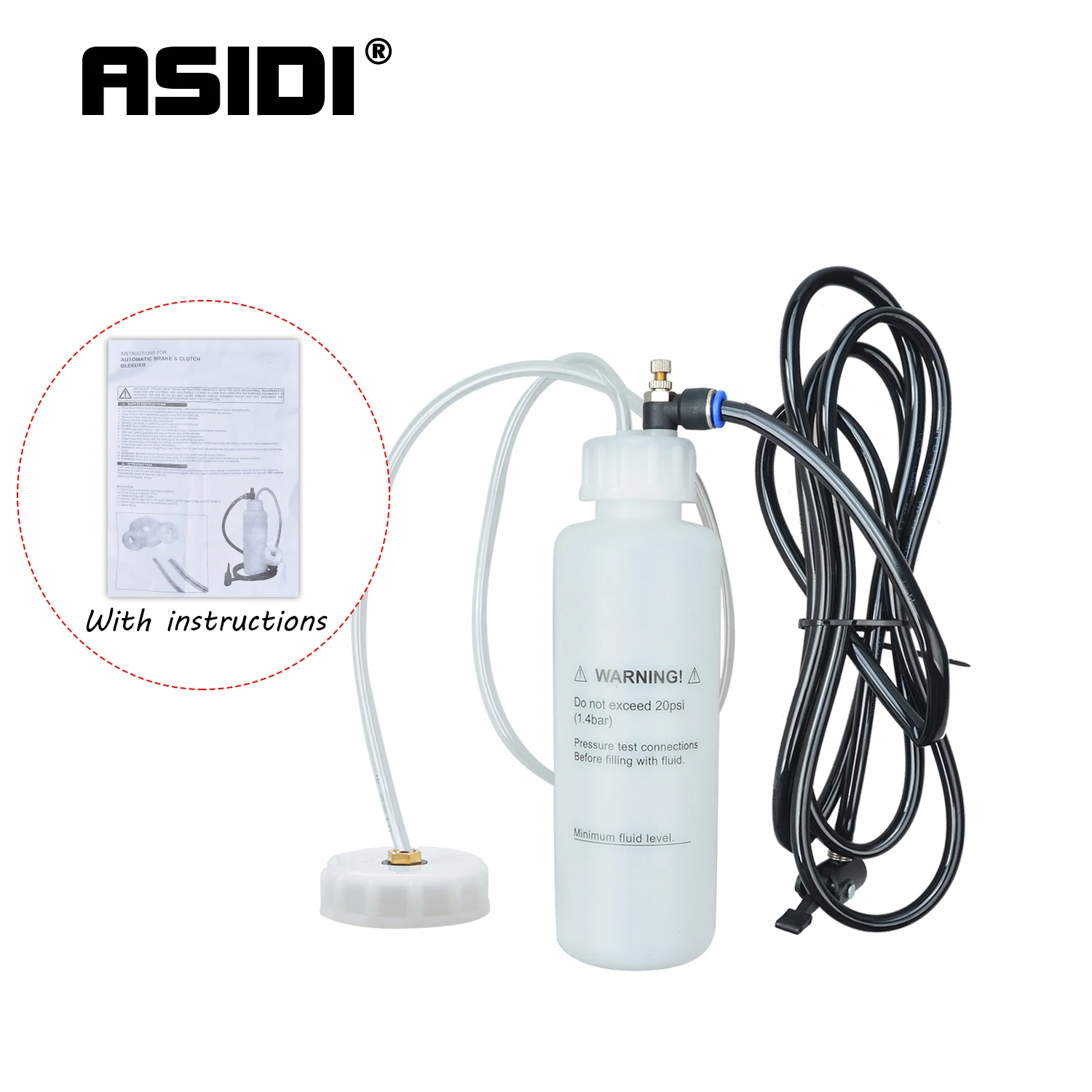 Kit de purga de líquido de embrague de purga de frenos de coche, herramienta de cambio de aceite al vacío para VW Audi