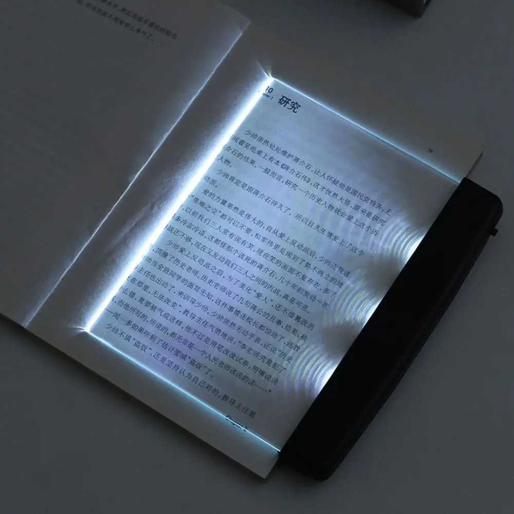Portable Flat Panel LED Book Lamp High Brightness Eye Protection Bedside Study Light Multipurpose Transparent Night Light Home