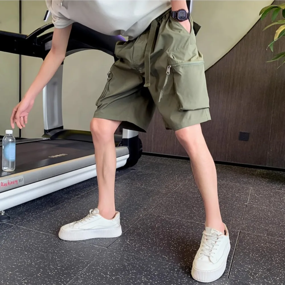 Men's Shorts Invisible Open Crotch Outdoor Sex Summer Men Overalls Casual Hiking Middle Pants Big Pocket Outdoors Sweatpants