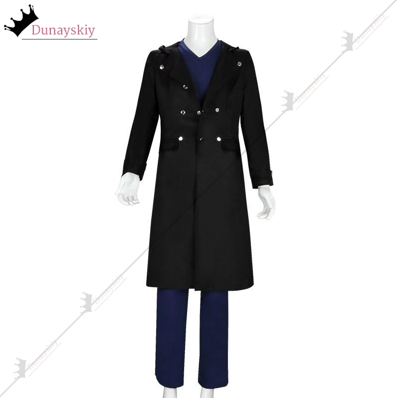 AnAnime Mens Cosplay Shigaraki Tomura Costume Trench Cloak Jacket Mens Suit Uniform Anime Outfits Wig Shoes Prop Role-playSuits