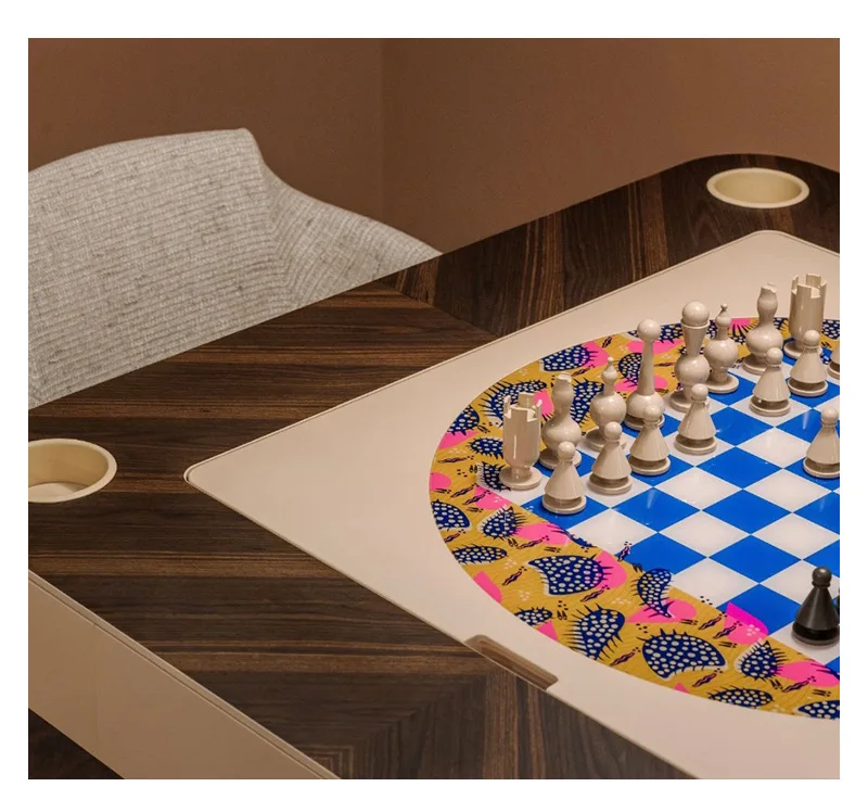 Italian manual mahjong table household high-value solid wood egg table modern villa four-in-one chess and card entertainment