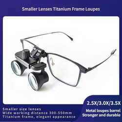 Burite Titanium Frame Flip-up Galilean ampia distanza di lavoro 2.5X/3.0X/3.5X ingrandimento occhialini chirurgici medici dentali (21A-T)