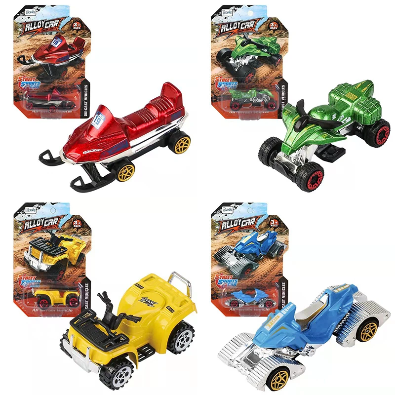 Beach Bike Children's Mini Alloy Car Sliding Pull Back Sports Car Racing Model Set Toy