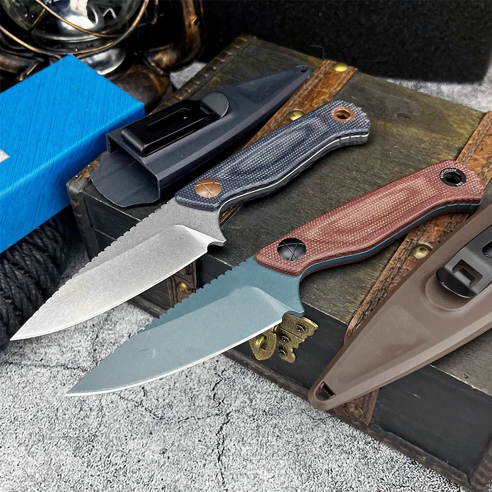 

BM203BT Нож с фиксированным лезвием, инструменты EDC для кемпинга на открытом воздухе с ножнами D2, стальное лезвие G10, нож с ручкой, походные, охотничьи, ножи для выживания