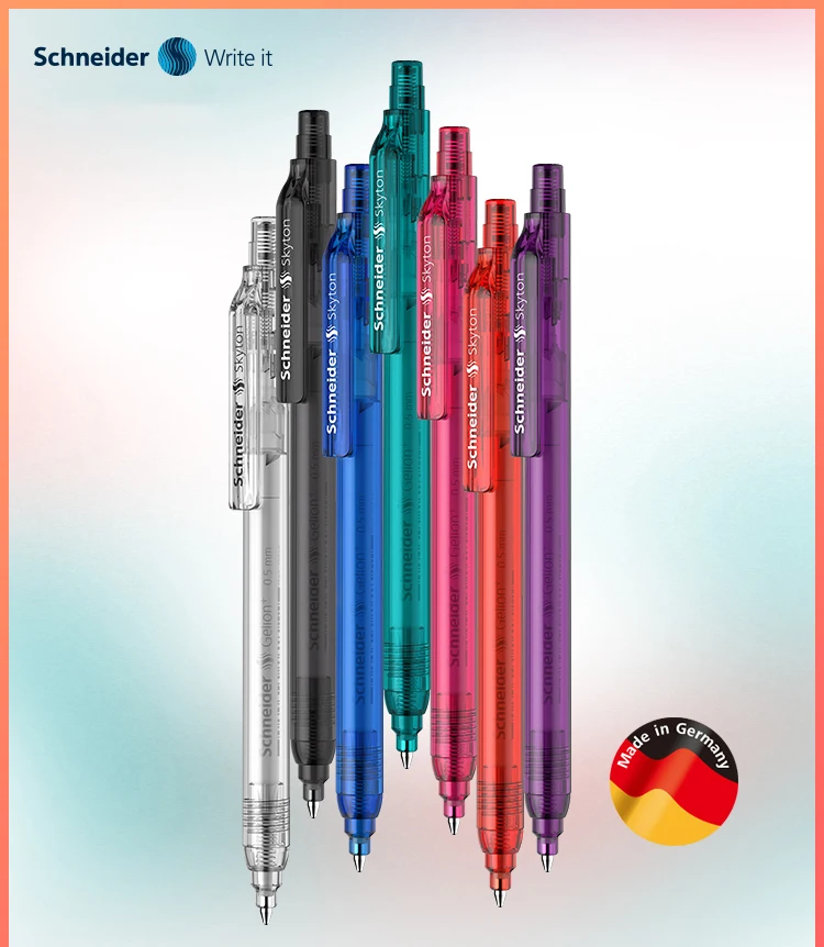 German Schneider Skyton Transparent Neutral Pen for Daily Office Press Water Pen G2 Refill 0.5mm