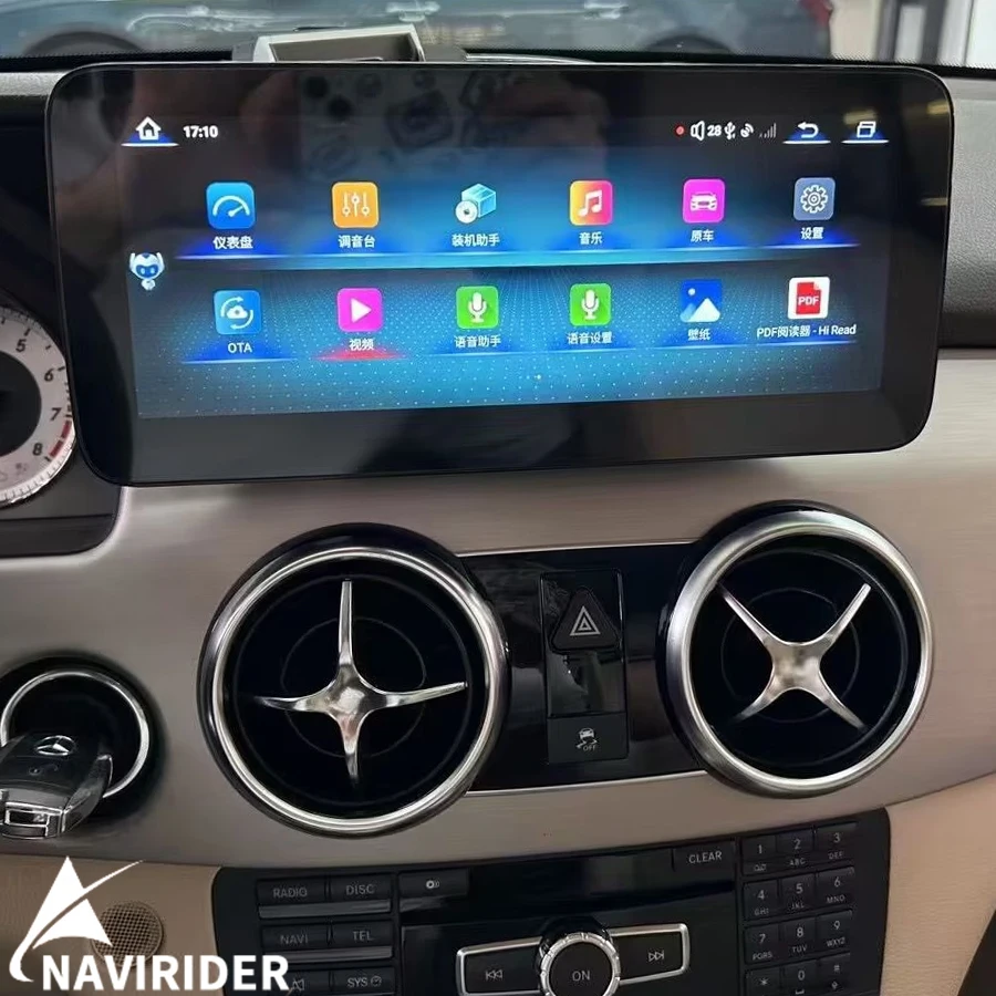 10.25INCH Screen Android 15 Carplay Srceen For Mercedes Benz GLK Class X204 2009-2015 256GB Navi Multimedia Video Player Stereo