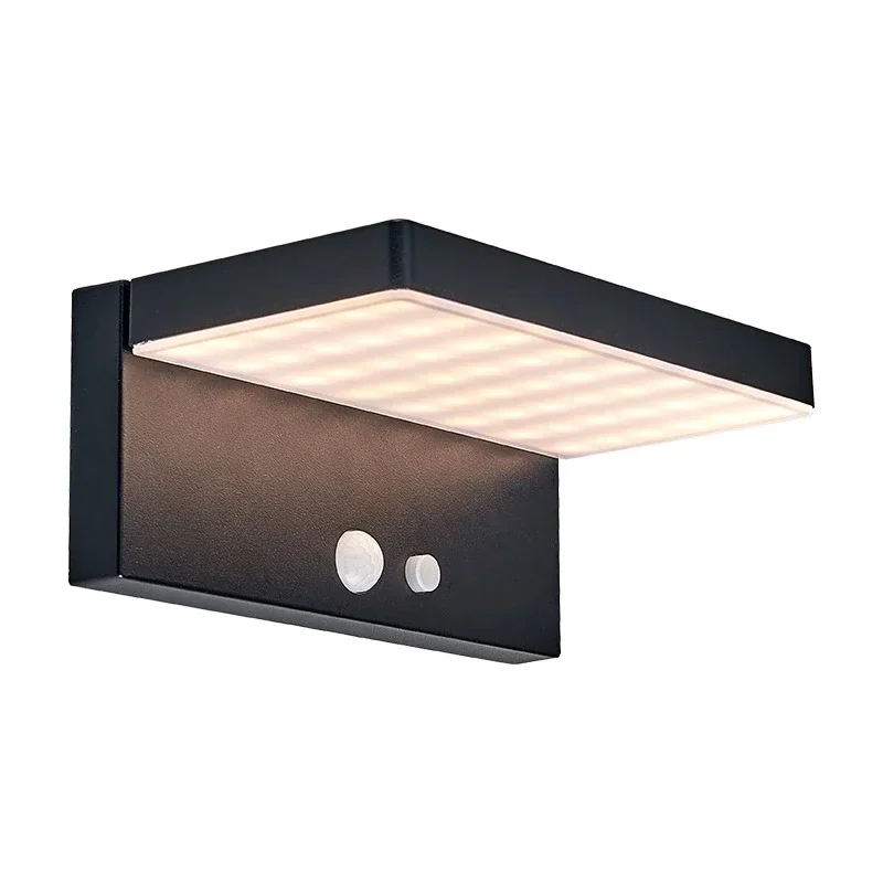 Luz LED Solar de pared para exteriores, Lámpara decorativa con Sensor de movimiento, a prueba de humedad, para jardín, Villa, patio, porche, paisaje, novedad