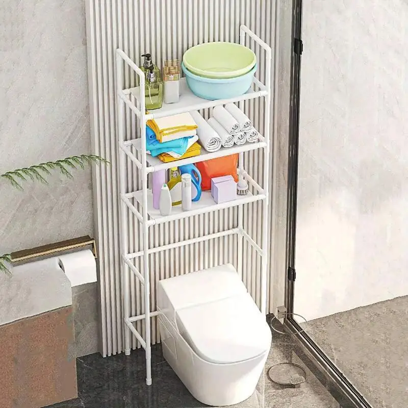 

3 Layer Bathroom Washing Machine Storage Rack No Drill Multifunctional Movable Storage Organizer for Laundry Room