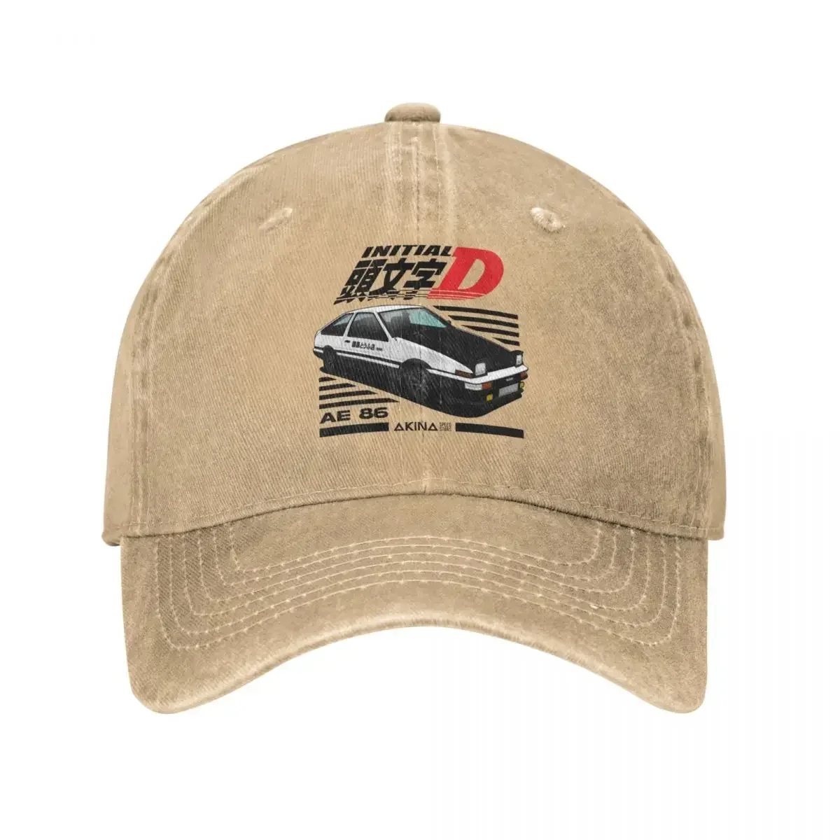 AE86 Initial D Men Women Baseball Caps Distressed Deniim Washed Caps Hat Fashion Outdoor Running Gollf Snapback Cap