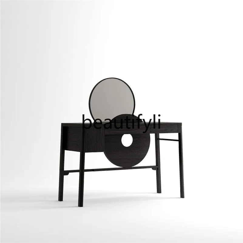 

Desk solid wood dresser mirror integrated master bedroom modern minimalist designer creative makeup table