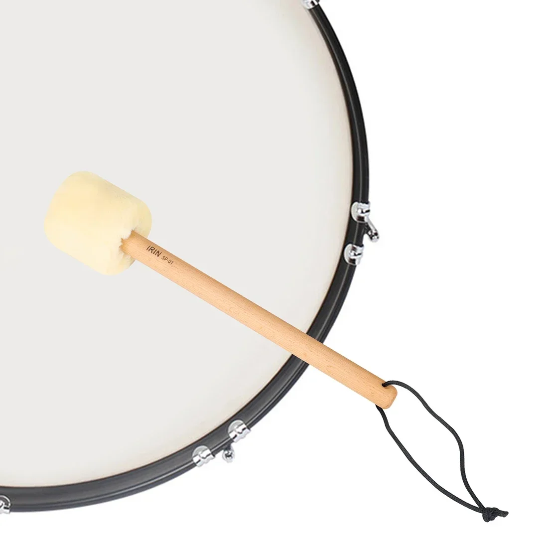Plush Drumsticks Beech Handle Bass Mellow Sound Drumsticks Professional Tuba Drums Percussion Musical Instrument Accessories