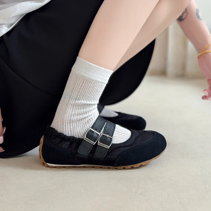 

Autumn New Ballet Sports Mary Jane Retro Shoes for Women Design Sense Single Shoes for Women