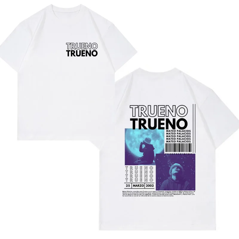 rock Rapper Trueno El Ultimo Baile 2024 Graphic T Shirts Men's Women's Hip Hop Oversized cotton t-shirt male Fashion Casual Tees