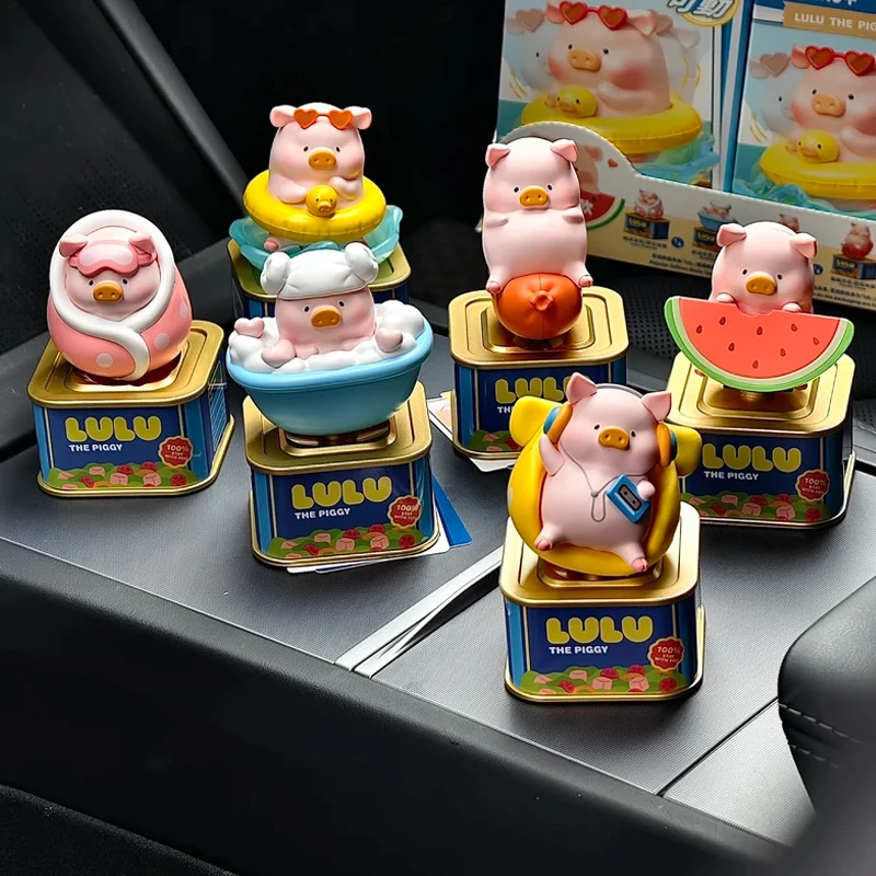 Lulu The Piggy Holiday Series Solar Motion Blind Box Lulu Pig Rocking Mystery Boxes Surprise Cute Animal Dolls Model Collection view 3