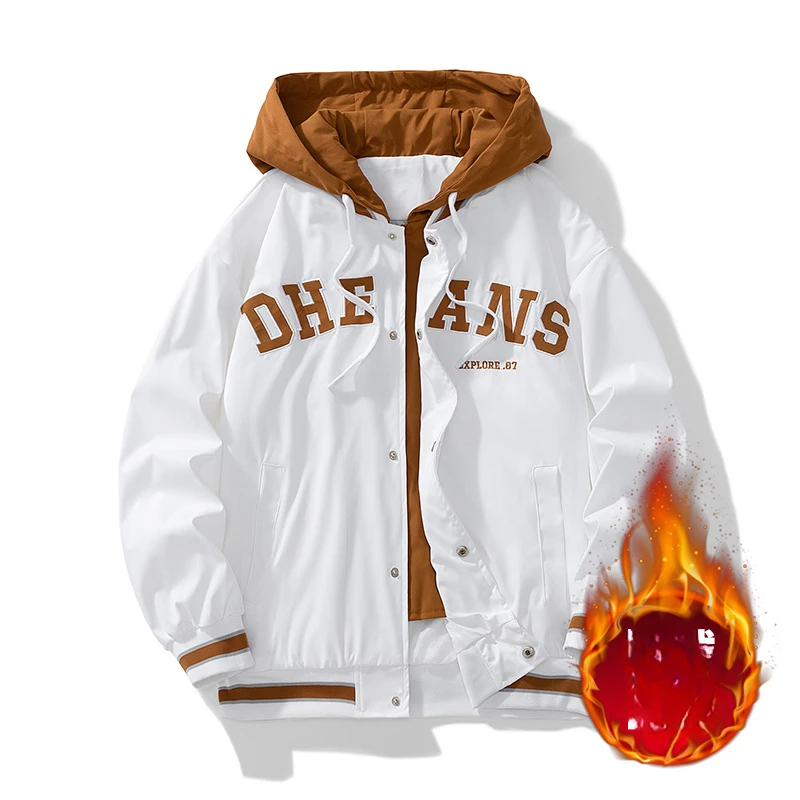 

Осенне-зимняя хлопковая куртка-кардиган, модная мужская флисовая спортивная одежда, новая повседневная ветровка, пальто, теплая утепленная толстовка с капюшоном, верхняя одежда