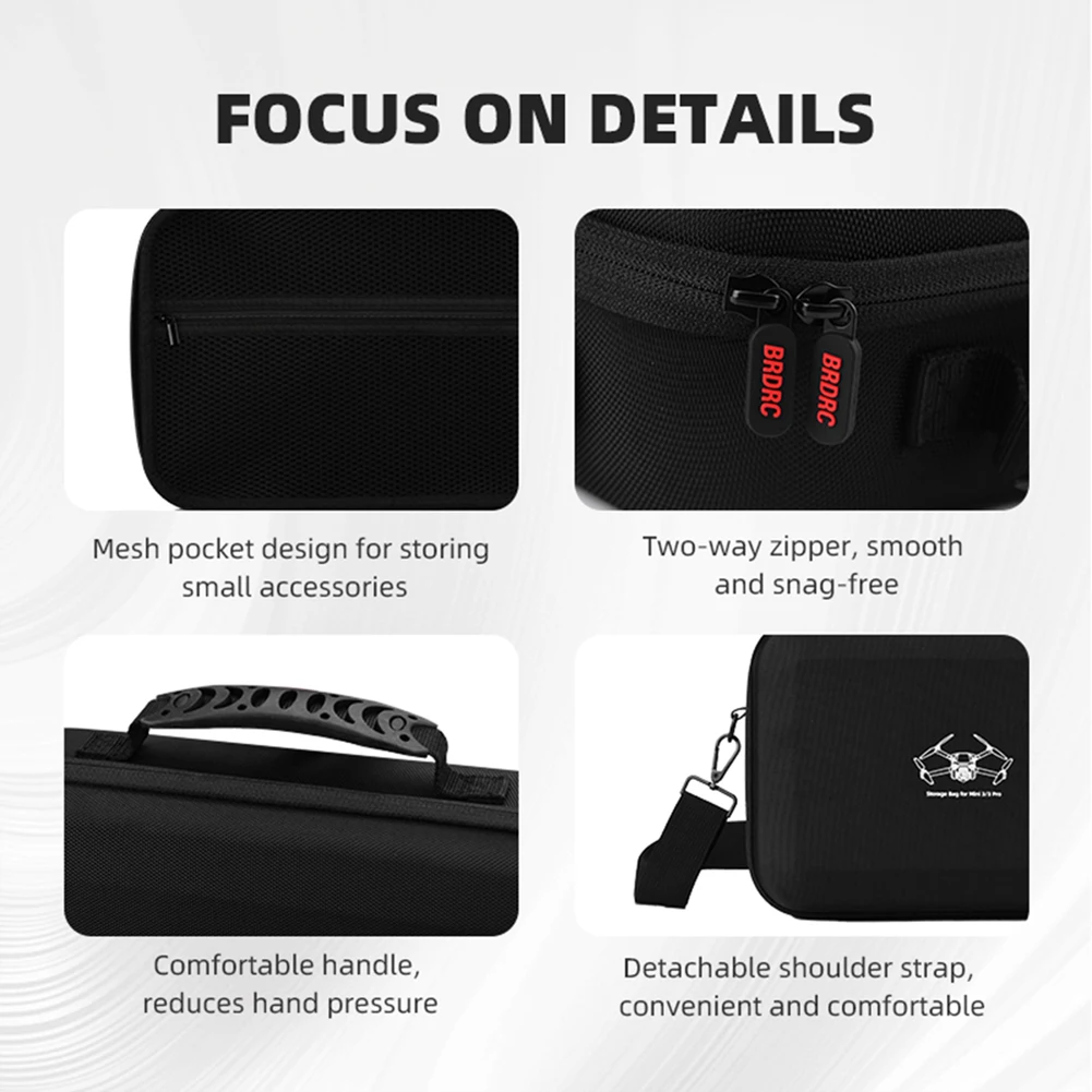 Portable Hard Carrying Case Anti Scratch Shoulder Bag Handbag Drone Sotrage Bag for DJI Mini 3 Pro/Mini 4 Pro Drone Accessories