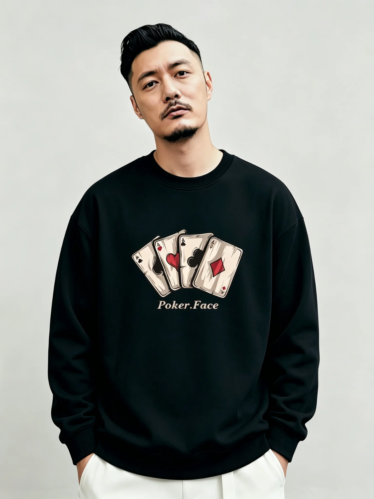 premium-round-neck-thin-fleece-lined-sweatshirt-men's-autumn-winter-new-creative-poker-print-heavyweight-hooded-jacket