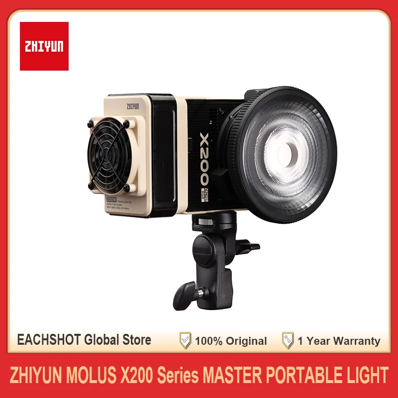 

ZHIYUN MOLUS X200 RGB легкий портативный профессиональный светильник для фотосъемки с непрерывным выходом 200 Вт ручной видеосвет