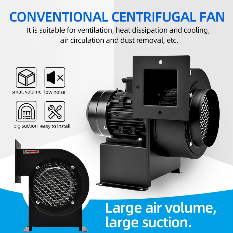 CY076 220v/110v High Power Powerful Industrial Exhaust Fan Cross Flow Fan Centrifugal Fan