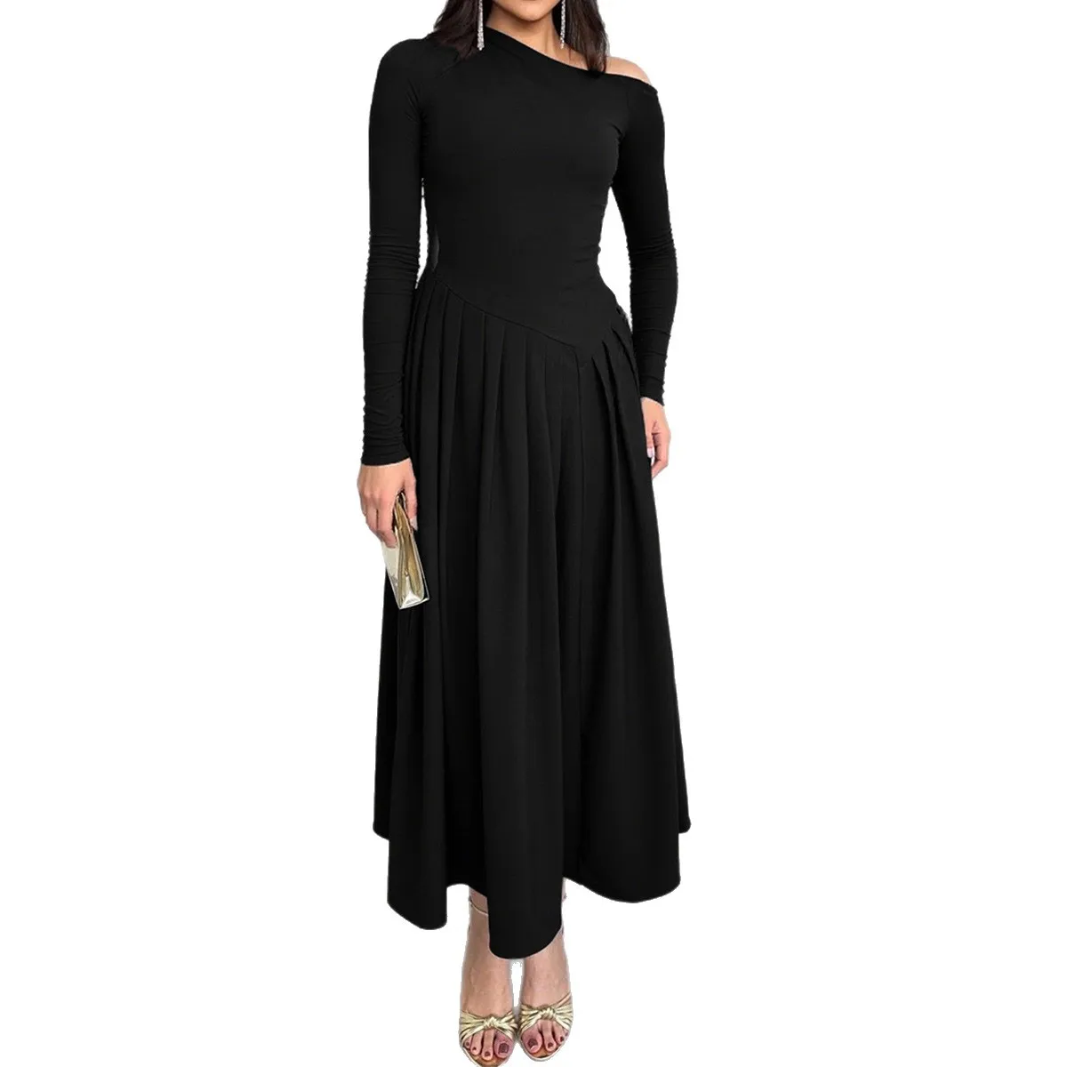 2026 Women Dress Elegant Fashion Beautiful Women's Dresses Party High-waisted Long-sleeved Maxi Dress Women's Autumn Winter