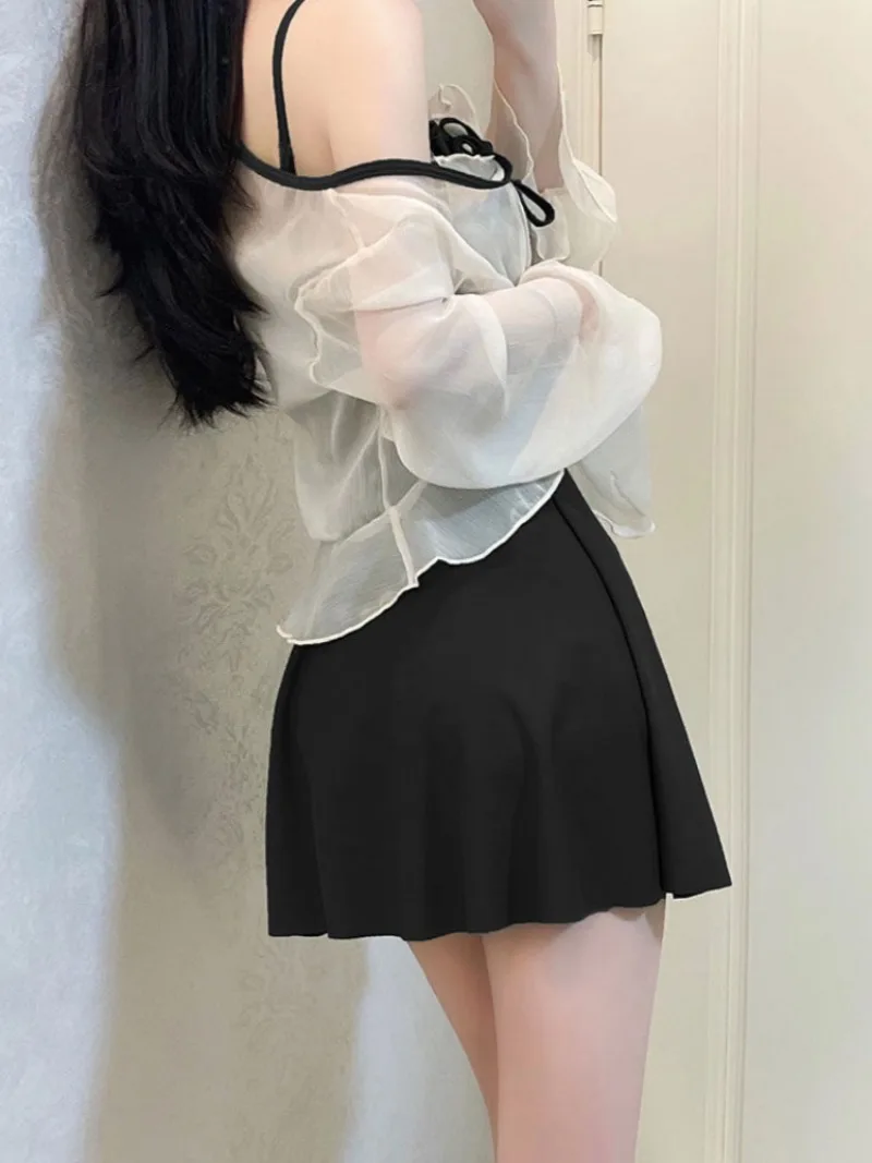 Cover-up Frauen Aushöhlen Casual Sun-proof Beliebte Strand Stil Süße Würzige Mädchen Bauch-bedecken Bademode Koreanische trendige Sommer