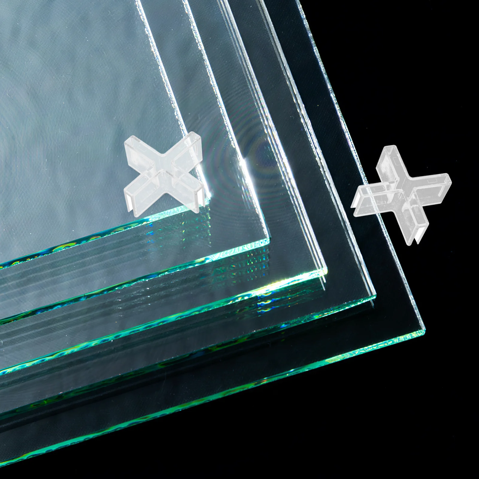 10 Stück Klebeband Glas Clip Klemme Befestigung Aquarium Halterung Halterung Ecke transparente Geländer Klemmen