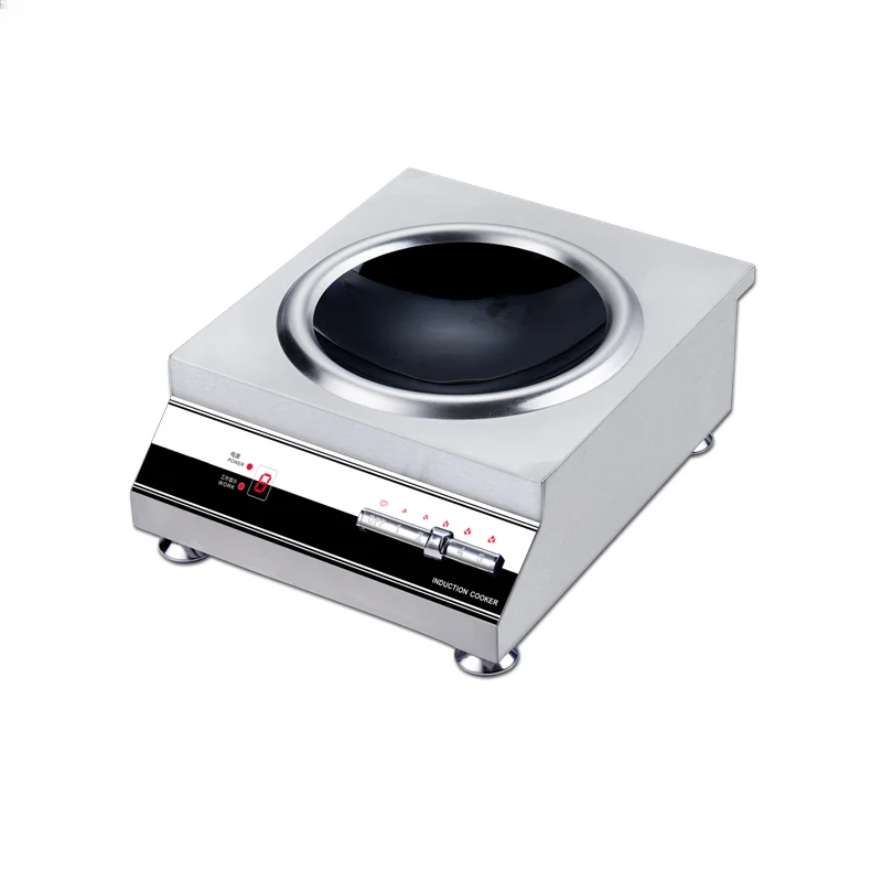 JY-IC1001B Induction Cooker 5000W Commercial Single Burner Concave Top Cooking Panel