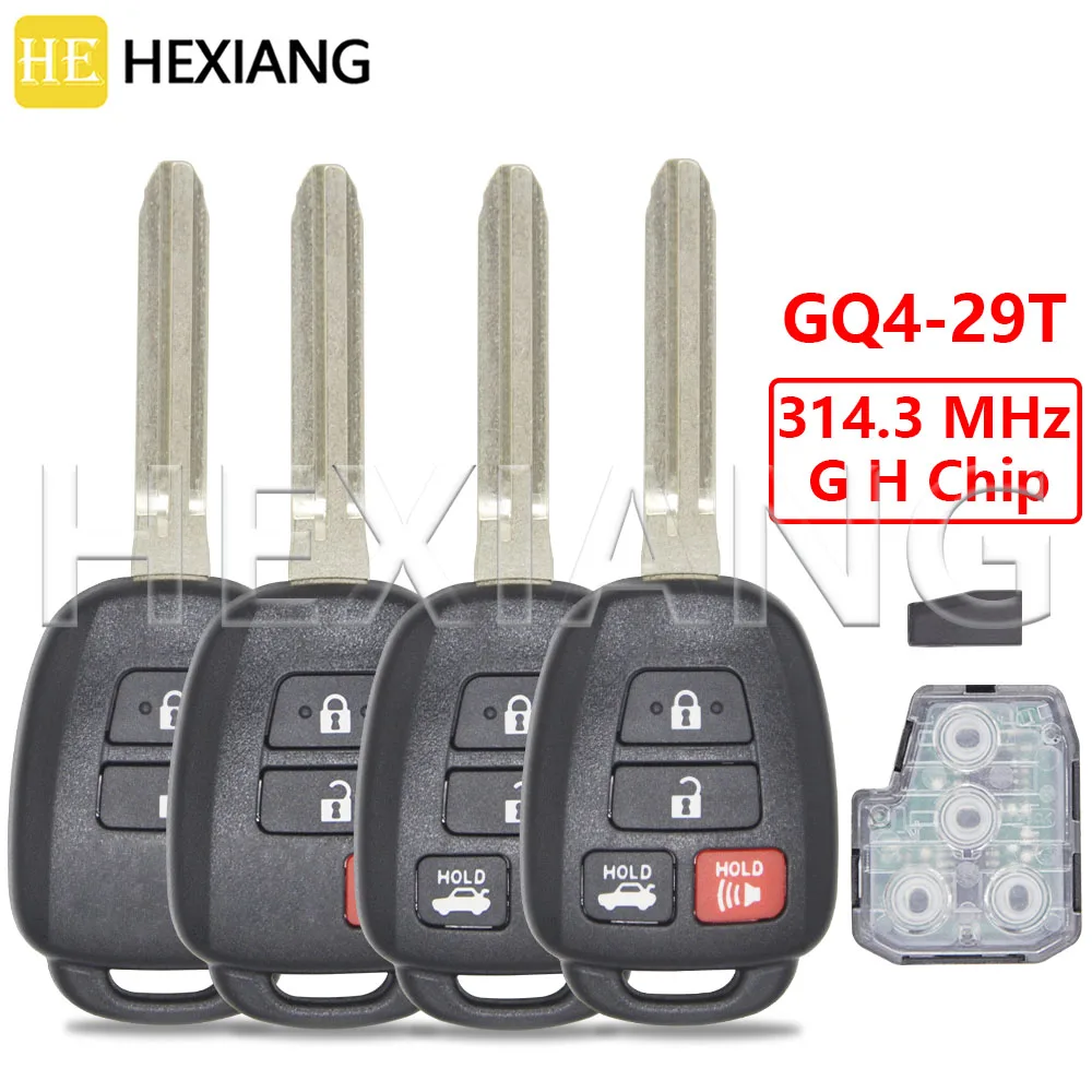 HE GQ4-52T 4D72 G/8A H Chip 314.3MHz Car Remote Key For Toyota RAV4 LE XLE Sequoia Tundra Tacoma Highlander LE Prius Prado VIOS