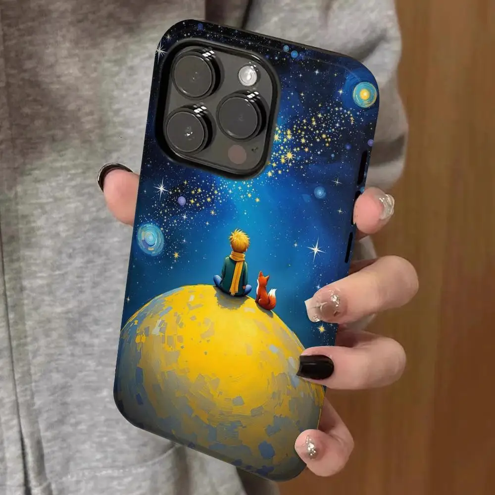 

little prince wallpaper Phone Case Double-layered 2-in-1 Film Case For IPhone 16 15 Promax 14 13 Pro 12 11 plus Samsung S Covers