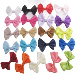 About 55MM Long Combined Satin Ribbon Bows 20Pcs DIY Hairclip Bow Wedding Clothes Accessories